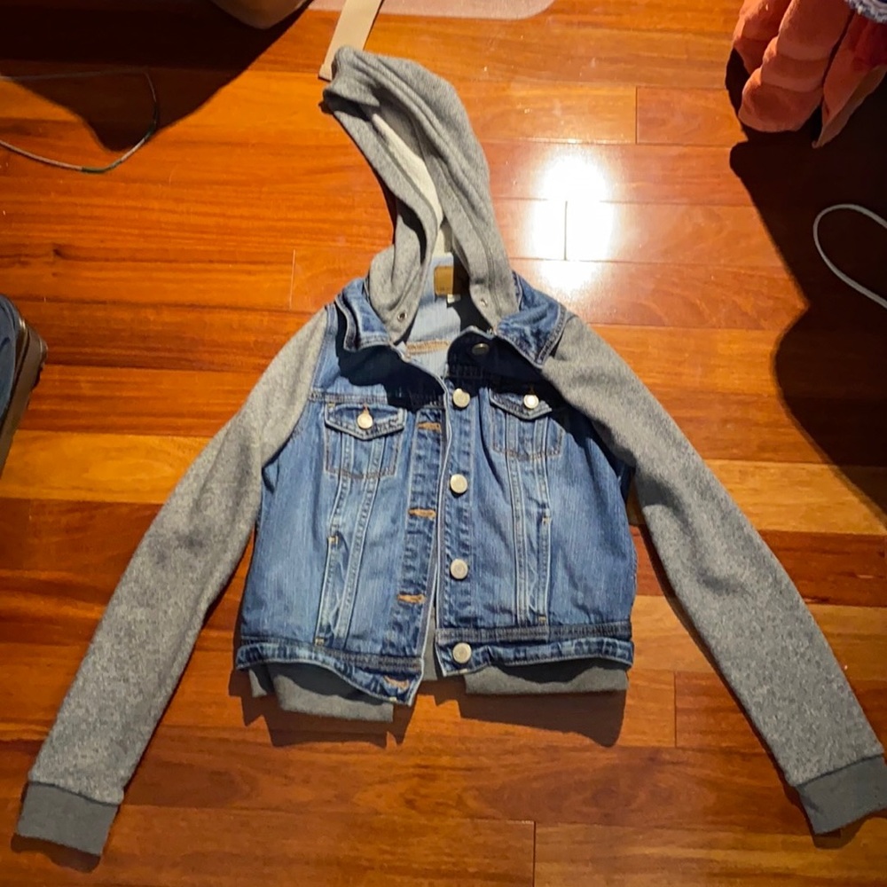 American eagle denim sweater jacket